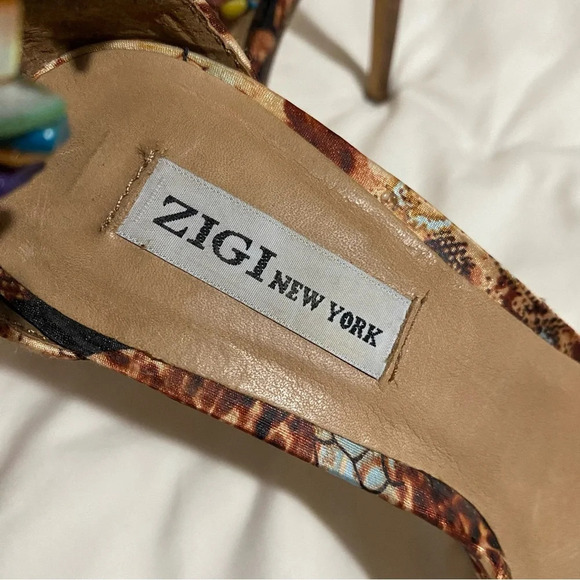 Zigi New York Bohemian Beaded floral sexy high heels platform  sandals size 9 - Picture 2 of 9